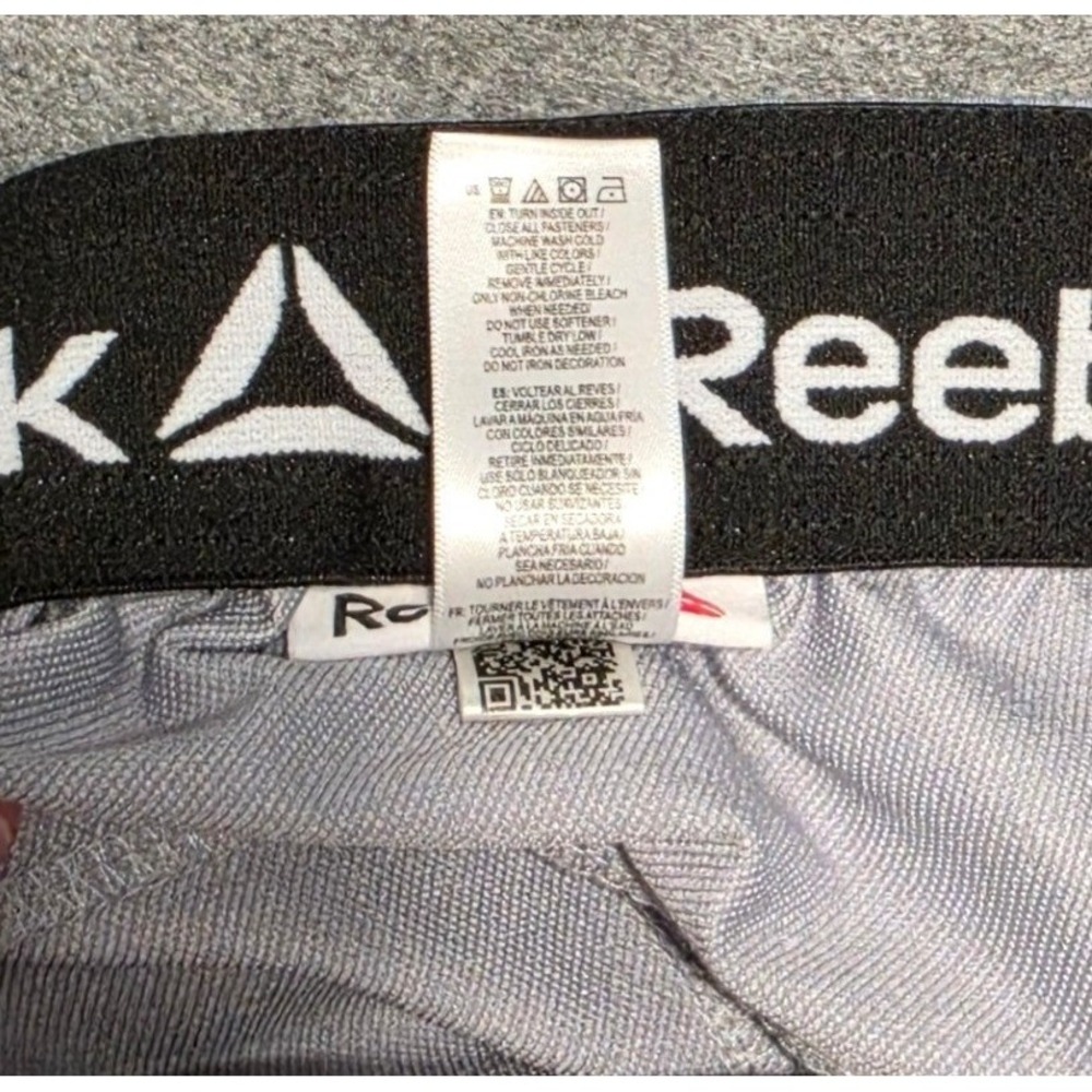 Reebok Mens Gray Athletic Training Pants Size Large RDM251PA31 Drawstring Bungee - Picture 8 of 9